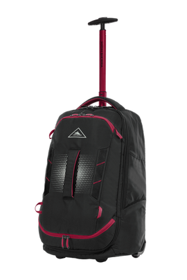 High Sierra - Composite V4 56cm Small RFID Wheeled Duffle With Backpack Straps - Black/Red - 0
