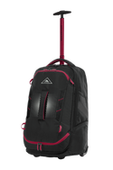 High Sierra - Composite V4 56cm Small RFID Wheeled Duffle With Backpack Straps - Black/Red