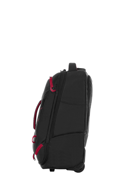 High Sierra - Composite V4 56cm Small RFID Wheeled Duffle With Backpack Straps - Black/Red-8
