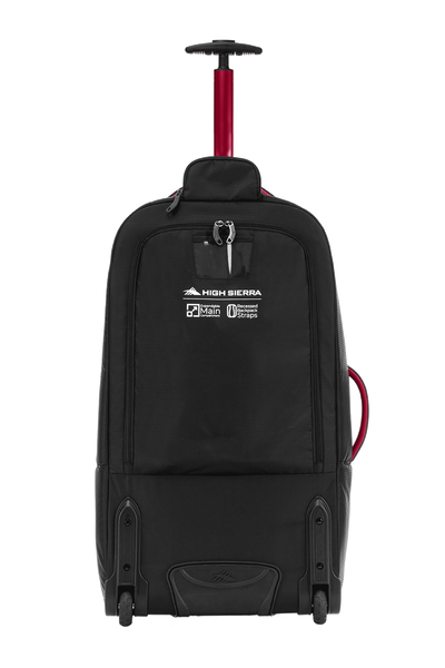 High Sierra - Composite V4 76cm Medium RFID Wheeled Duffle With Backpack Straps - Black/Red-7