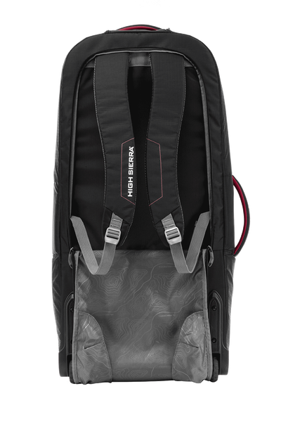 High Sierra - Composite V4 76cm Medium RFID Wheeled Duffle With Backpack Straps - Black/Red-3