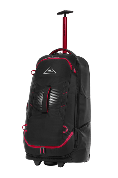 High Sierra - Composite V4 76cm Medium RFID Wheeled Duffle With Backpack Straps - Black/Red