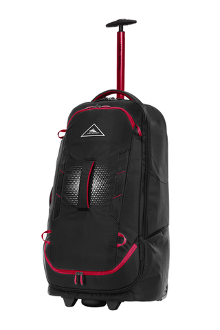 High Sierra - Composite V4 74cm Medium RFID Wheeled Duffle With Backpack Straps - Black/Red