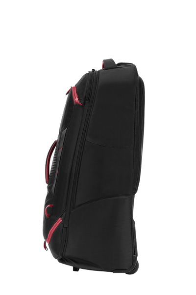 High Sierra - Composite V4 76cm Medium RFID Wheeled Duffle With Backpack Straps - Black/Red