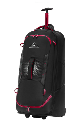 High Sierra - Composite V4 84cm Large RFID Wheeled Duffle With Backpack Straps - Black/Red