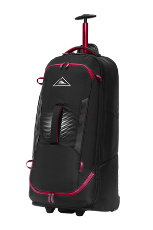 High Sierra - Composite V4 84cm Large RFID Wheeled Duffle With Backpack Straps - Black/Red