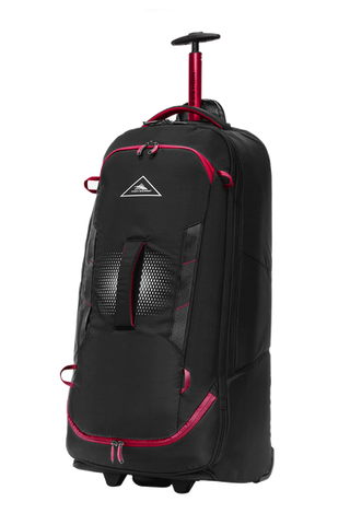 High Sierra - Composite V4 84cm Large RFID Wheeled Duffle With Backpack Straps - Black/Red