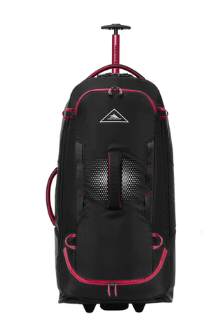 High Sierra - Composite V4 84cm Large RFID Wheeled Duffle With Backpack Straps - Black/Red