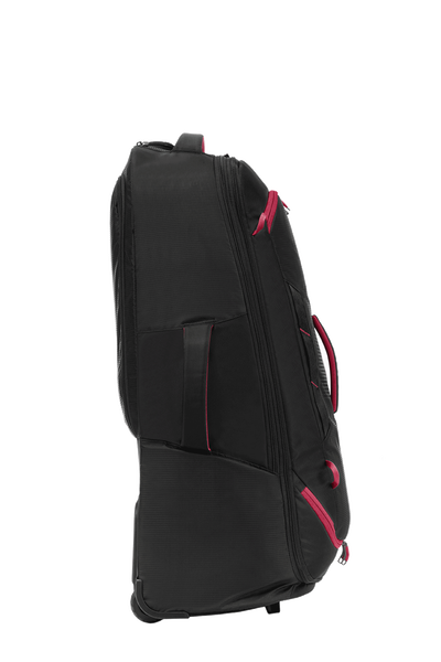 High Sierra - Composite V4 84cm Large RFID Wheeled Duffle With Backpack Straps - Black/Red-4
