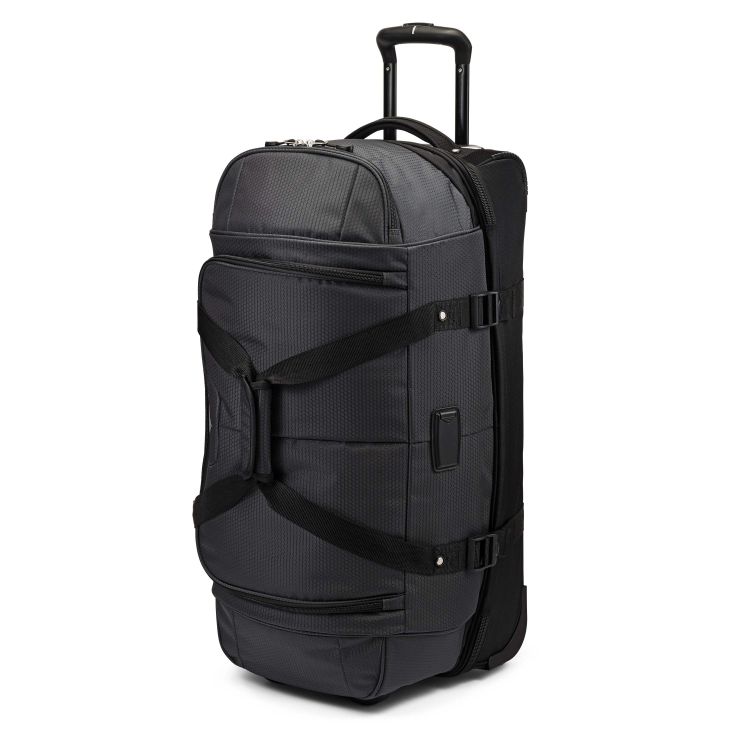 High Sierra - 71cm Fairlead drop bottom wheeled Duffle - Mercury/Black