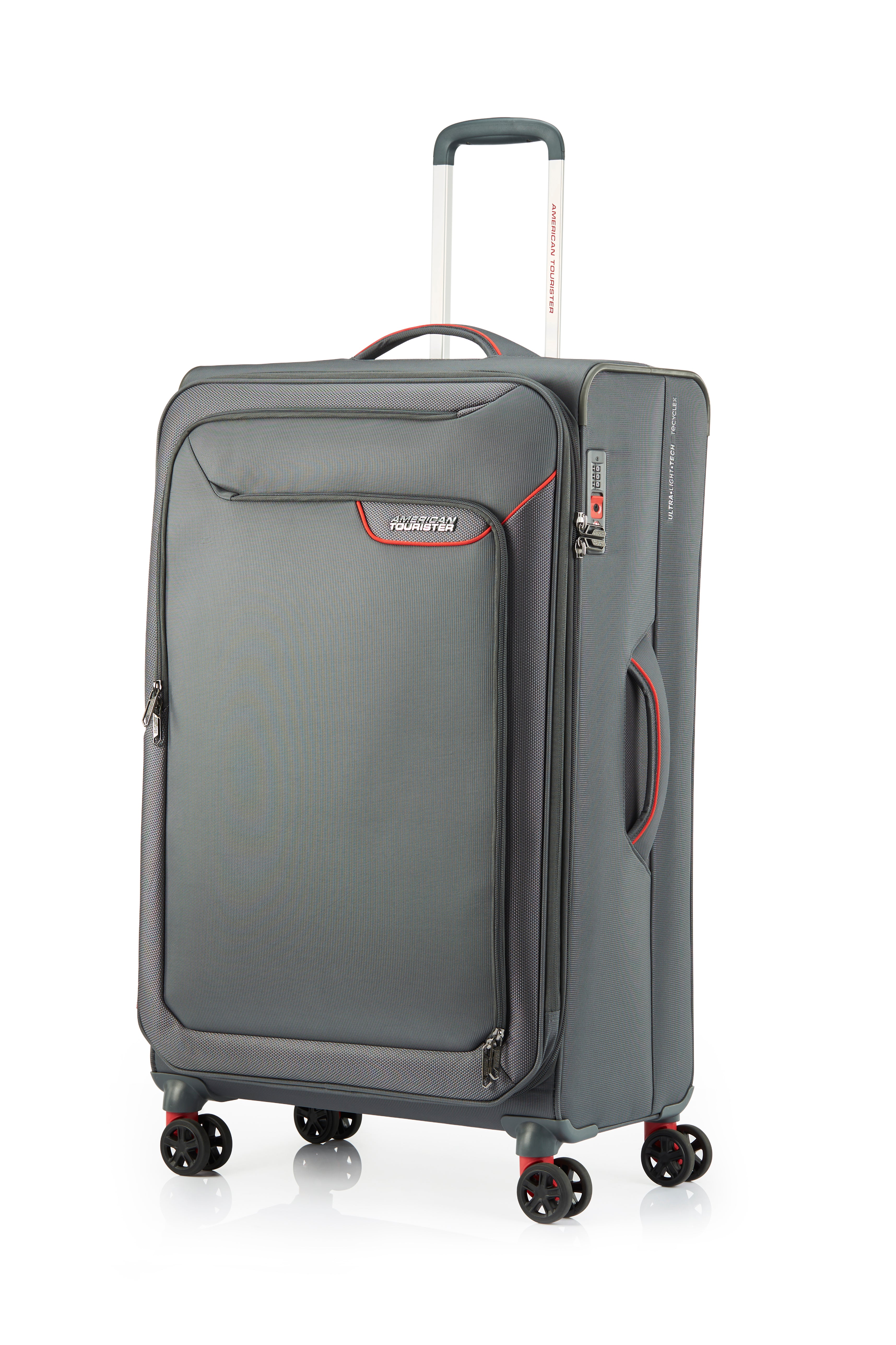 American Tourister - Applite ECO 82cm Large Suitcase - Grey/Red-1