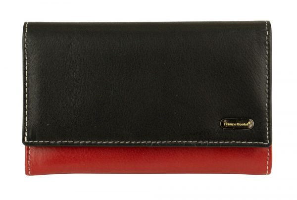 Franco Bonini - 16-012 11 card RFID leather wallet - Black/Multi-1