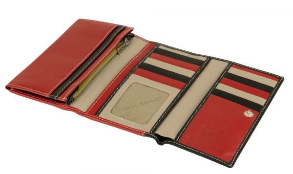 Franco Bonini 16-012 Red/Multi 11 card Rfid leather wallet *DC