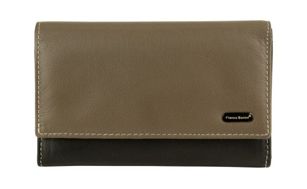 Franco Bonini - 16-012 11 card RFID leather wallet - Mushroom/Multi-1