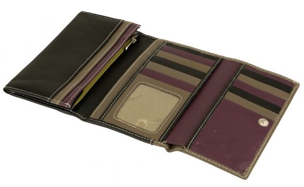 Franco Bonini - 16-012 11 card RFID leather wallet - Mushroom/Multi - 0