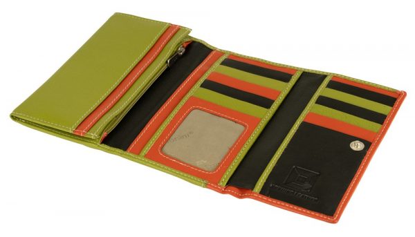 Franco Bonini - 16-012 11 card RFID leather wallet - Orange/Multi