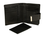 Franco Bonini 21-01 Black RFID leather wallet removable card holder