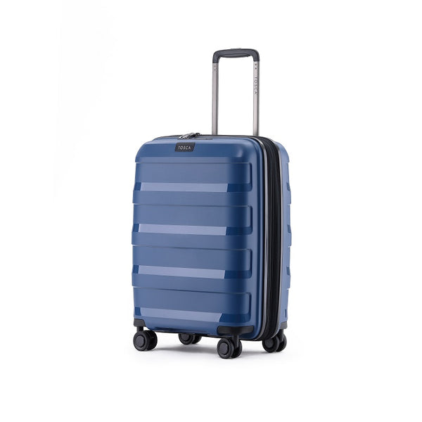 Tosca - Comet 20in Small 4 Wheel Hard Suitcase - Storm Blue