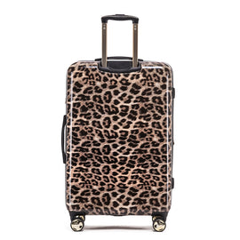 Tosca - 29in Large 4 Wheel Hard Suitcase - Leopard - 0