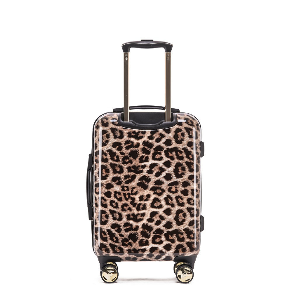 Tosca - 20in Small 4 Wheel Hard Suitcase - Leopard-3