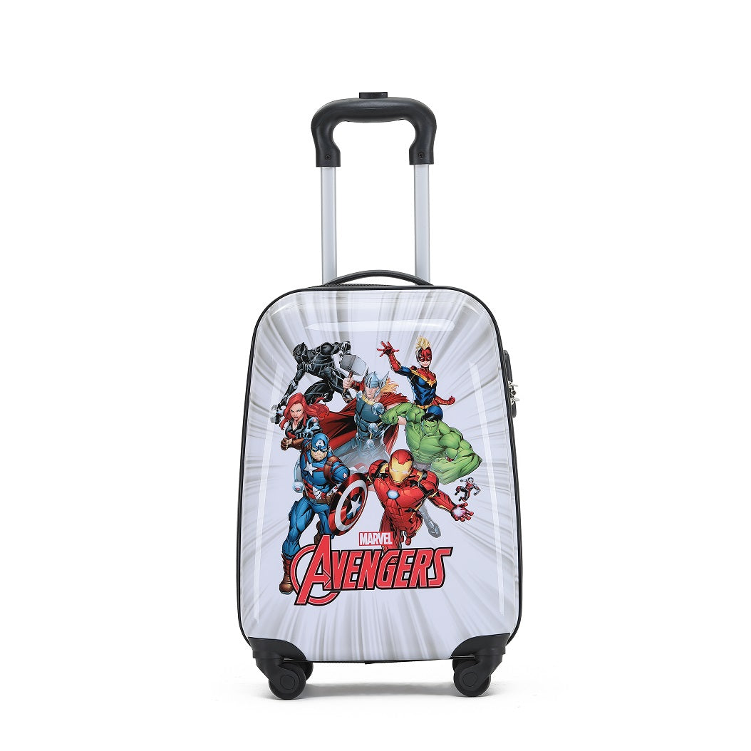 Marvel - Avengers MAR071 17in Small 4 Wheel Hard Suitcase - White-1