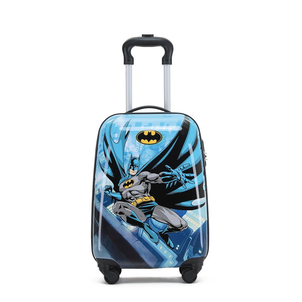 Warner Bros - Batman WB029 17in Small 4 Wheel Hard Suitcase - Blue