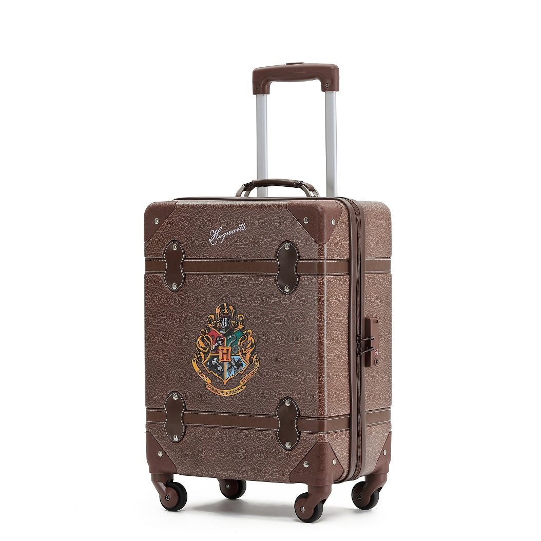 Harry Potter - Hogwarts WB030 20in Small 4 Wheel Hard Suitcase - Brown