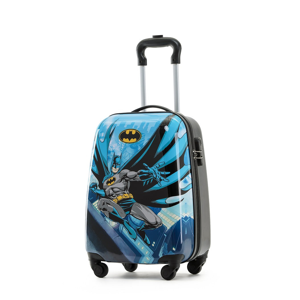 Warner Bros - Batman WB029 17in Small 4 Wheel Hard Suitcase - Blue-2