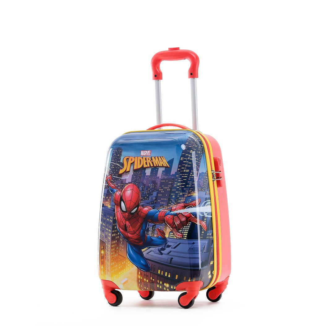 Marvel - Spiderman MAR070 17in Small 4 Wheel Hard Suitcase - White