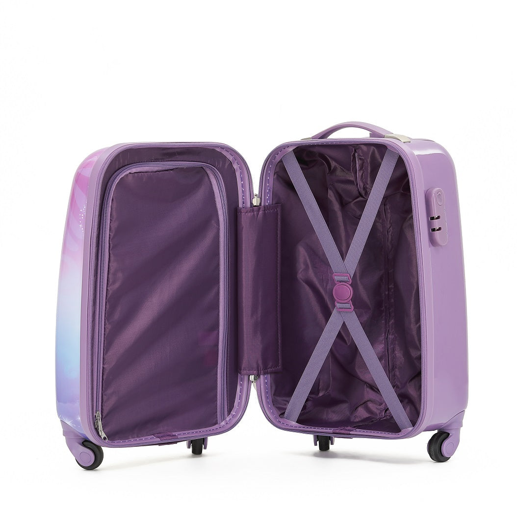 Disney - Princesses DIS168 17in Small 4 Wheel Hard Suitcase - Purple-4