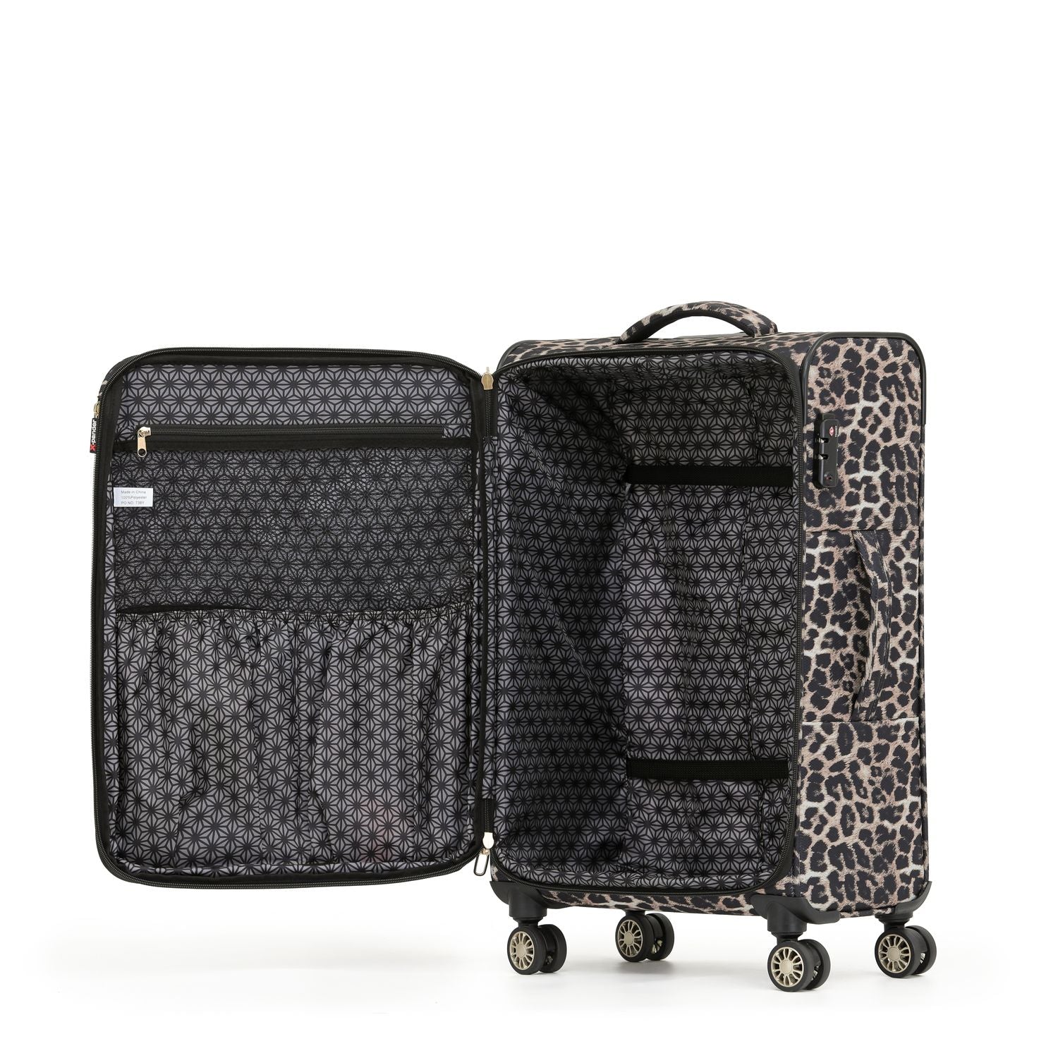 Tosca - So Lite 3.0 25in Medium 4 Wheel Soft Suitcase - Leopard-3