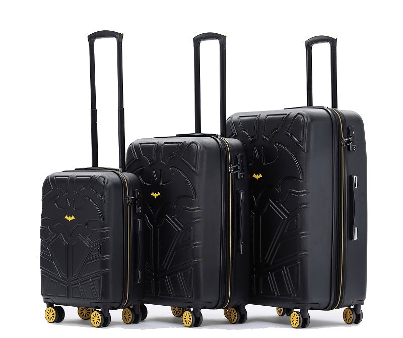Batman - Set of 3 Suitcases 19in/24in/28in - Black-1
