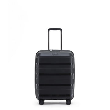Tosca - Comet 20in Small 4 Wheel Hard Suitcase - Black - 0