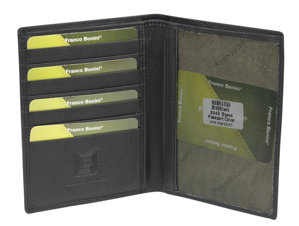 Franco Bonini - 3045 Leather Passport Cover - Black-2