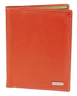 Franco Bonini - 3045 Leather Passport Cover - Orange/Multi