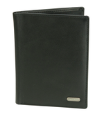 Franco Bonini - 3047 Leather Passport & Credit Card Cover - Black