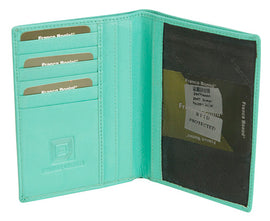 Franco Bonini - 3047 Leather Passport & Credit Card Cover - Ocean - 0