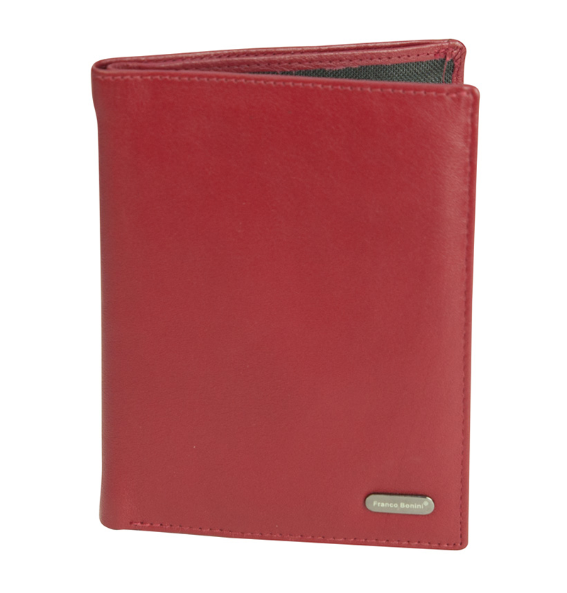 Franco Bonini - Leather Passport & Credit Card Cover - Red