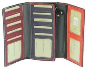Franco Bonini - 4207 Ladies Leather Wallet - Red/Multi