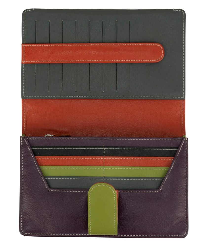 Franco Bonini - 481A Leather Organised Handbag/Wallet - Orange/Multi-2