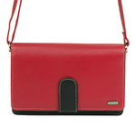 Franco Bonini - 481A Leather Organised Handbag/Wallet - Red/Multi