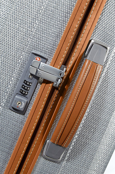 Samsonite - Lite Cube Deluxe 68cm Medium 4 Wheel Hard Suitcase - Aluminium - 0