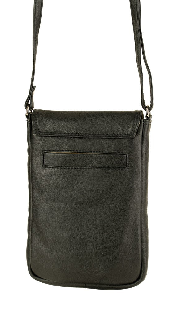 Franco Bonini 7020 - Leather small crossbody phone bag - Black