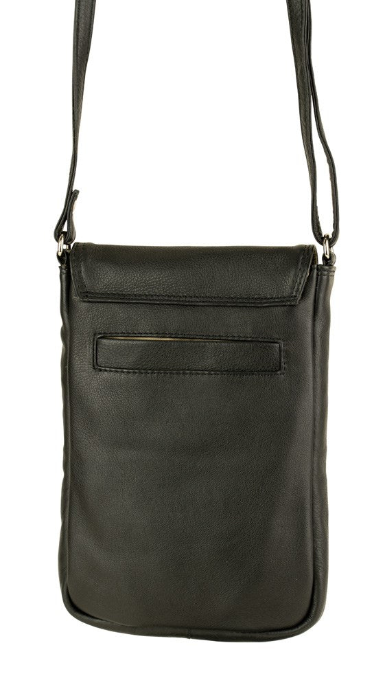 Franco Bonini - 7020 Small Leather crossbody Phone bag - Black - 0