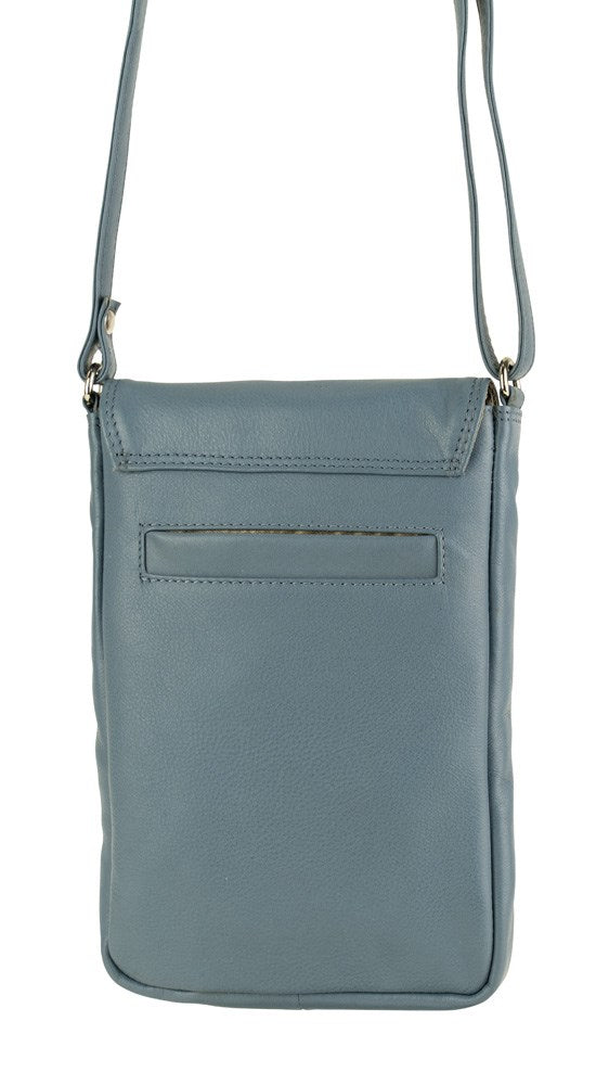 Franco Bonini - 7020 Small Leather crossbody Phone bag - Grey-2