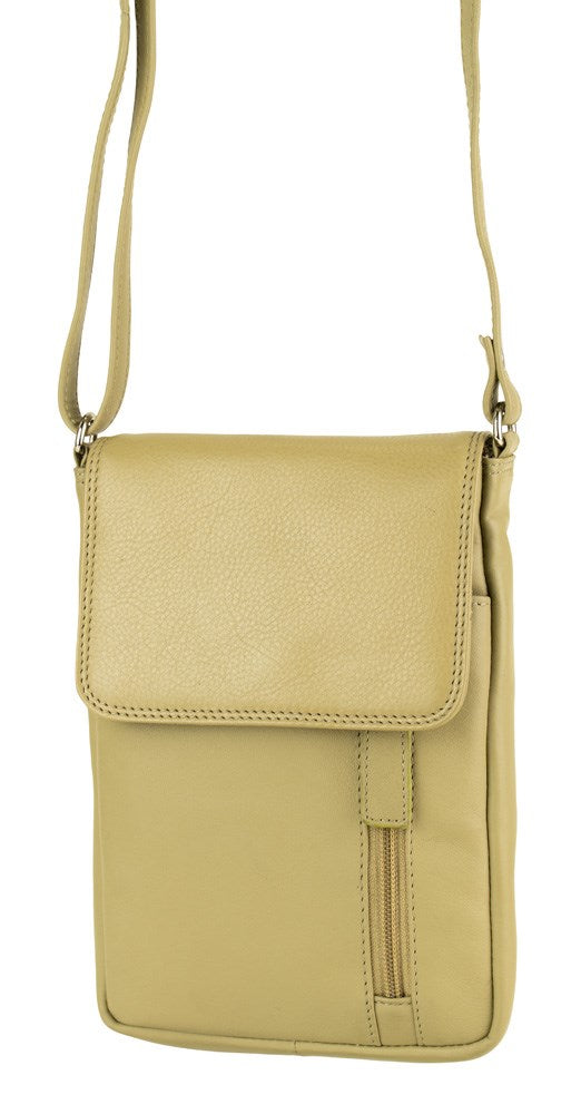 Franco Bonini 7020 New Brown Leather Small Crossbody Phone Bag