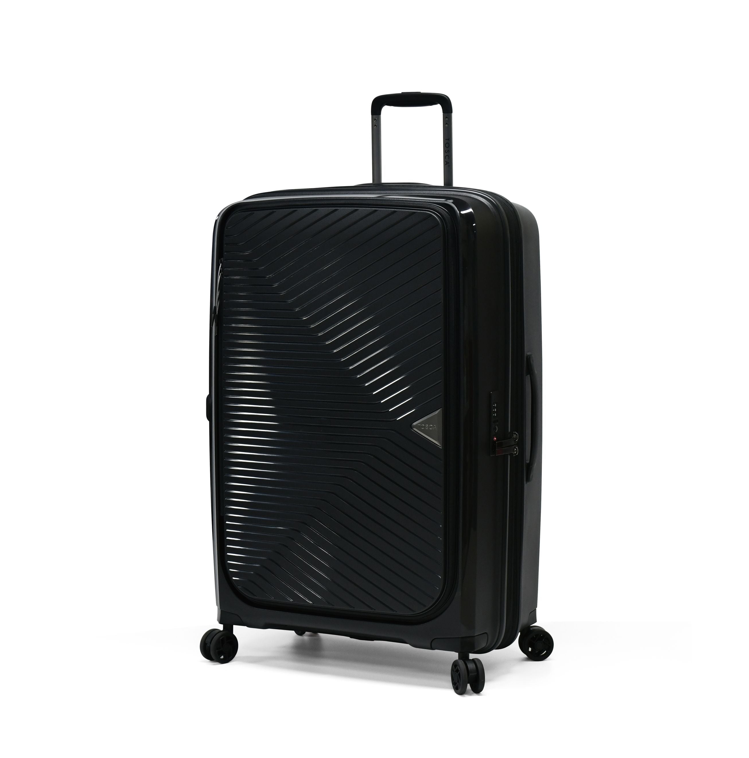 Tosca - Space X 25in Medium dual opening Suitcase - Black