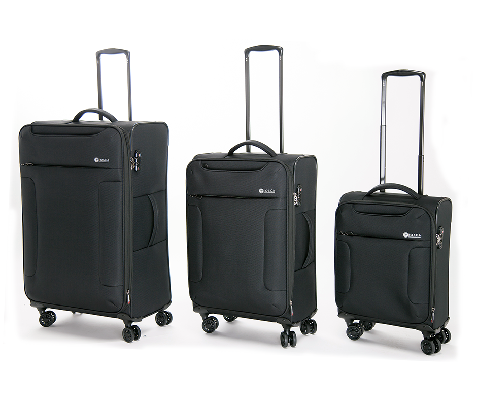 Tosca - So Lite 3.0 Set of 3 Suitcases 19in-25in-29in - Black-1