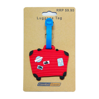 Comfort Travel - Red Suitcase Bag Tag