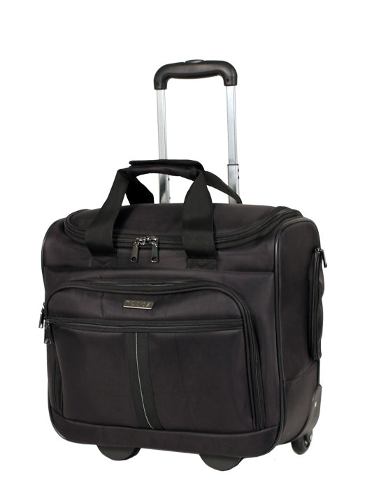 Tosca - TCA-0016 Rolling Tote with Laptop Section - Black